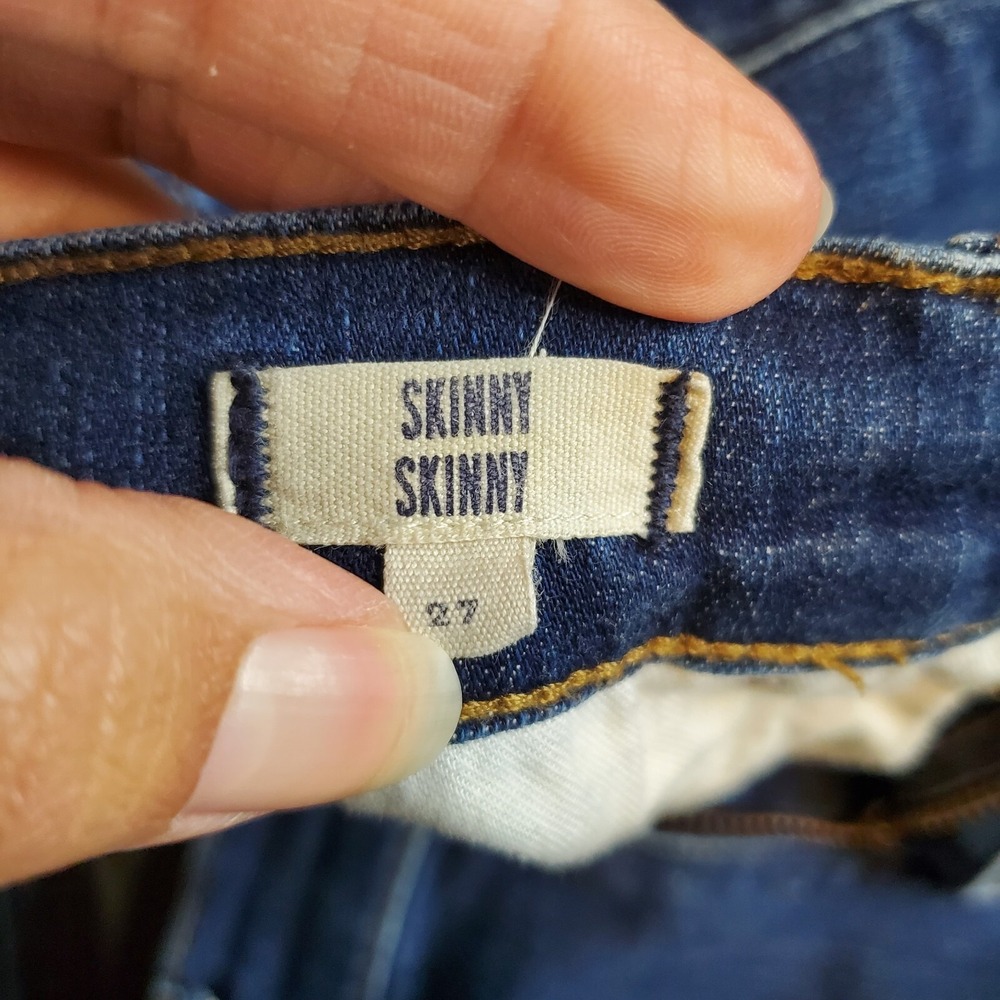 Madewell Skinny Skinny Jeans Women's Size 27 Mid Rise Blue, Light Wash Knee‎ - Picture 5 of 11